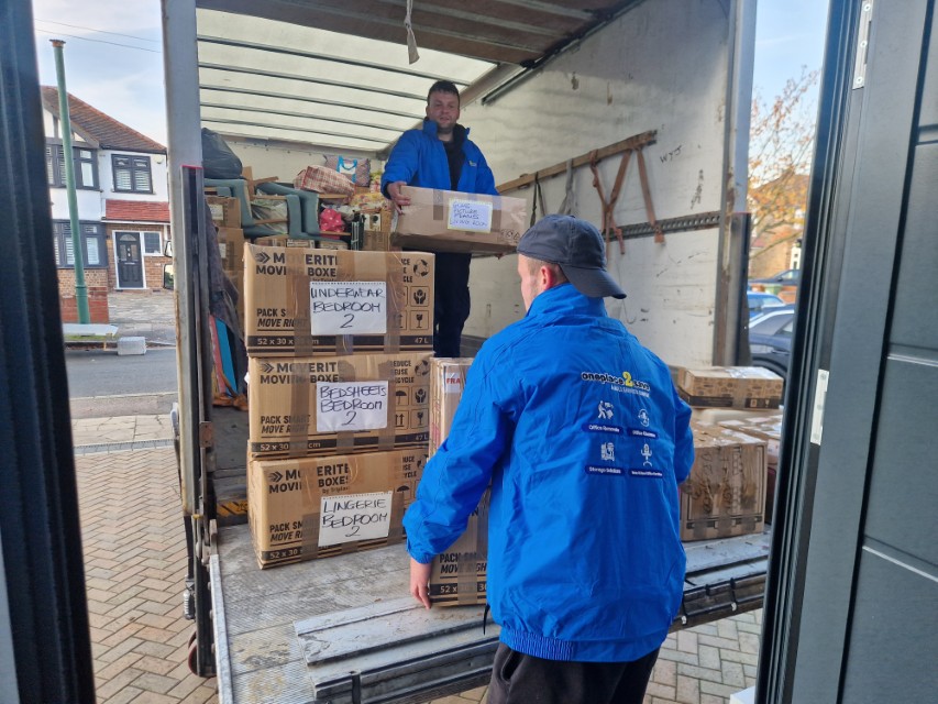 House removal team handling furniture carefully